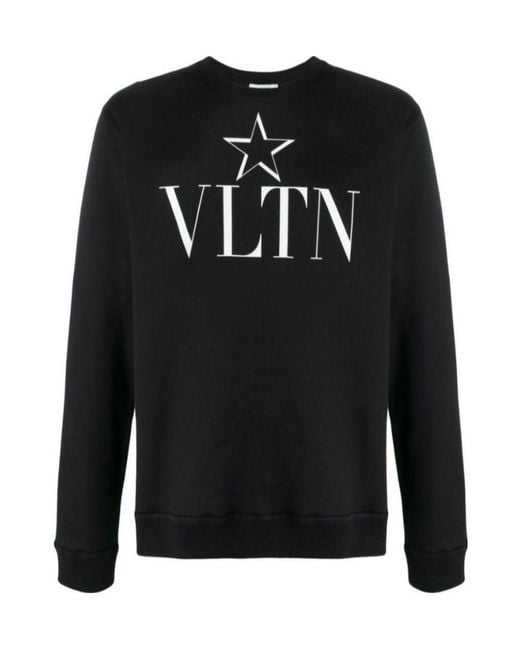 Valentino Black Logo Printed Sweater for men