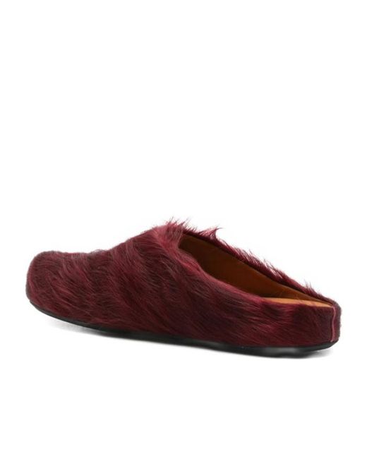 Marni Red Fussbett Slip-On Flat Mules for men