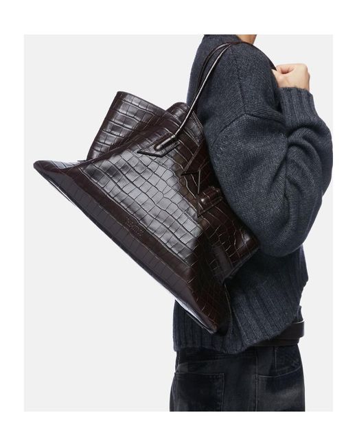 The Attico Black The La Passeggiata Medium Tote Bag