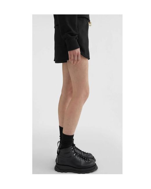 Jil Sander Black Logo Embroidered Drawstring Shorts