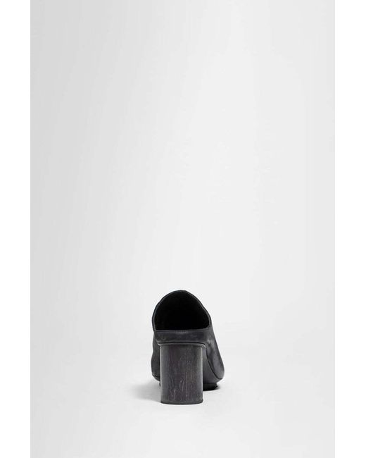 Uma Wang Black High-Heeled Muller Shoes