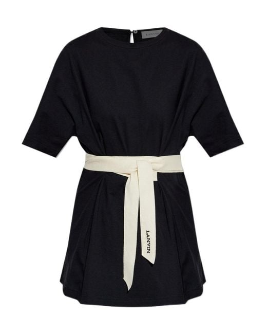 Lanvin Black Belted T-Shirt