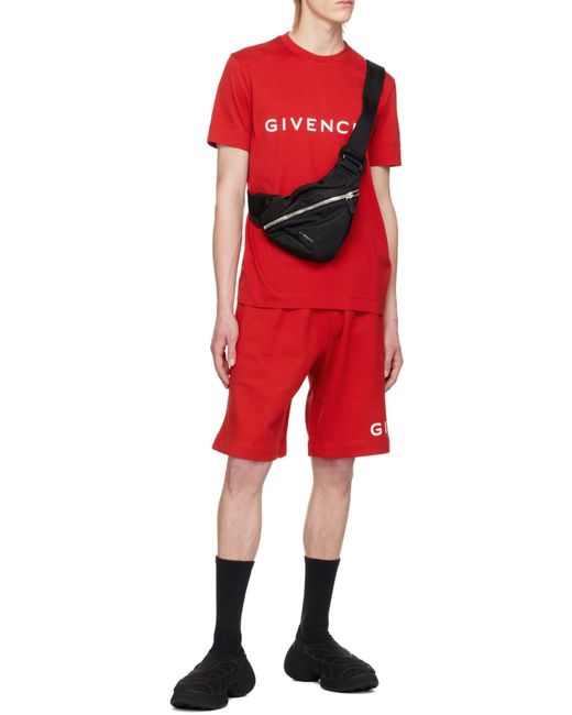 Givenchy Black Small G-Zip Triangle Shoulder Bag for men