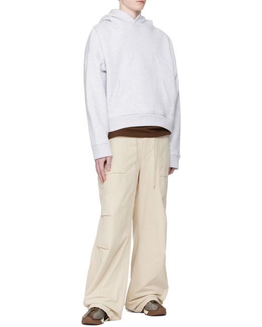 Entire studios White Barren Straight Leg Cargo Pants for men
