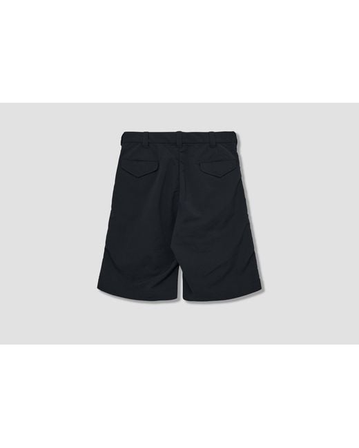 Nanamica Blue Alphadry Double-Pleated Shorts for men
