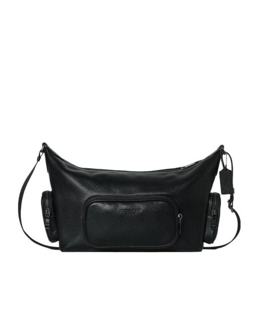 COACH Black Finn Crossbody Bag With Pockets for men
