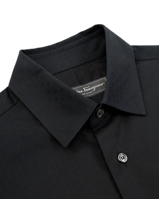 Ferragamo Black Lapel Shirt for men
