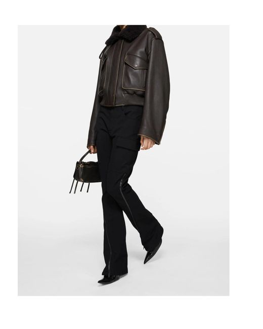 Acne Black Zipped-Pocket Trousers