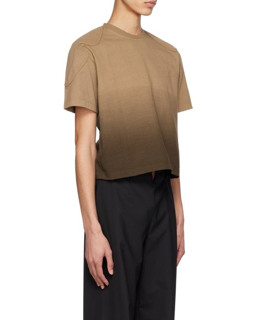 Dion Lee Brown Gradient-Effect Short-Sleeved T-Shirt