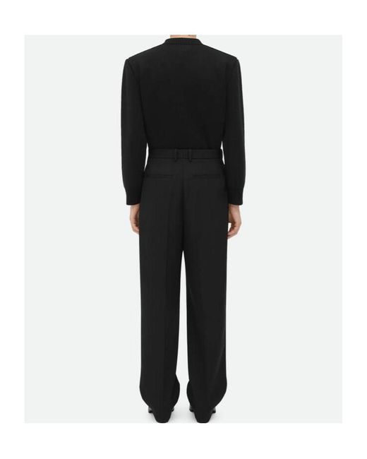 【関税＆送料込み】Bottega Veneta Formal Pleated Trousers Navy blue Wool pleat - front trousers Bottega Veneta - maje