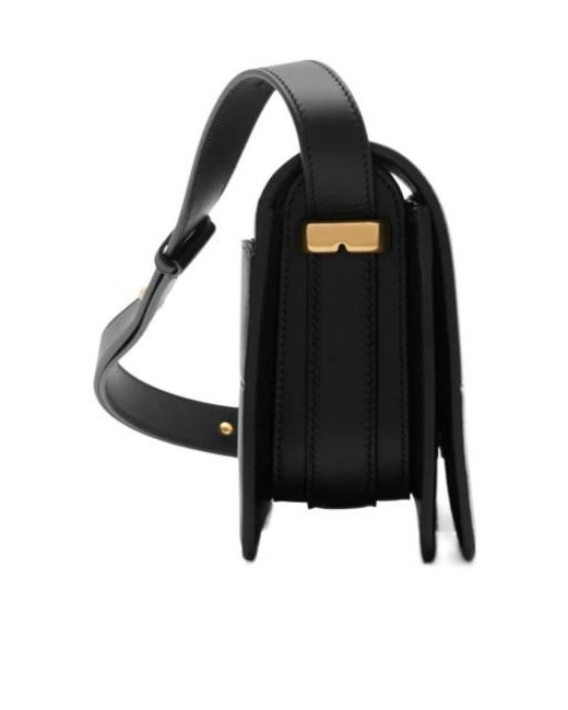 Burberry Black Snip Foldover-Top Shoulder Bag
