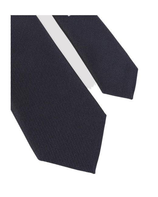 Giorgio Armani Blue Silk Logo Tie for men