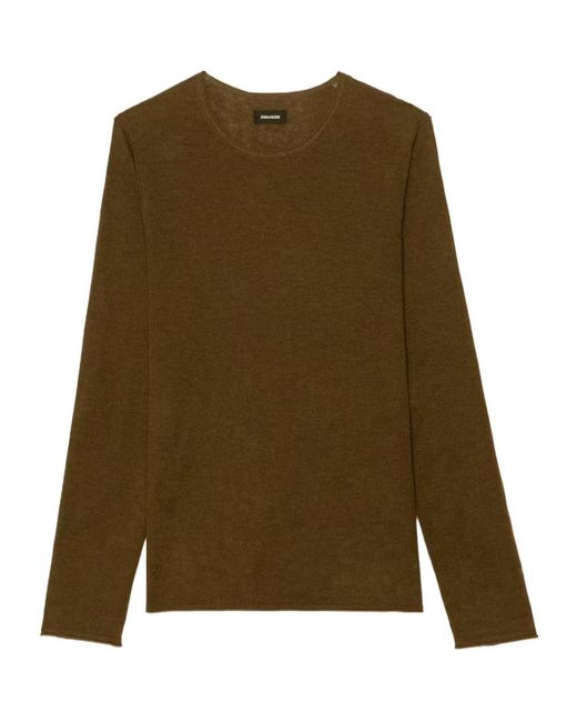 Zadig & Voltaire Green Teiss Round-Neck T-Shirt for men