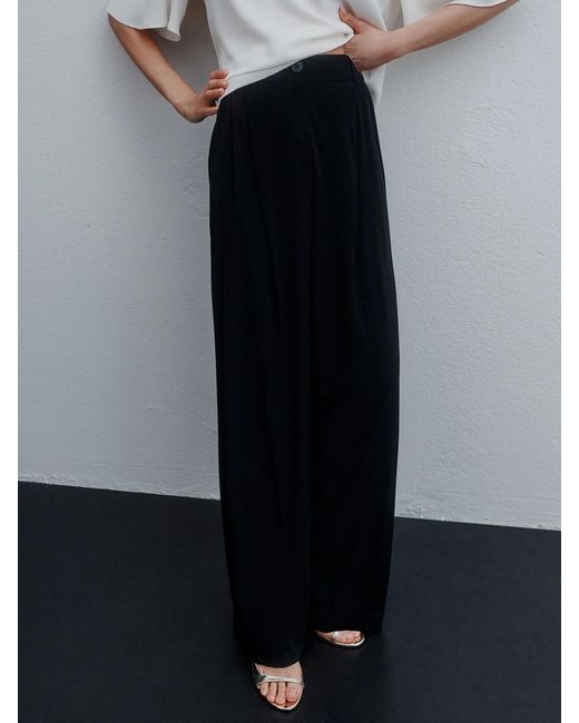 Marella Black Pleated Casual Trousers