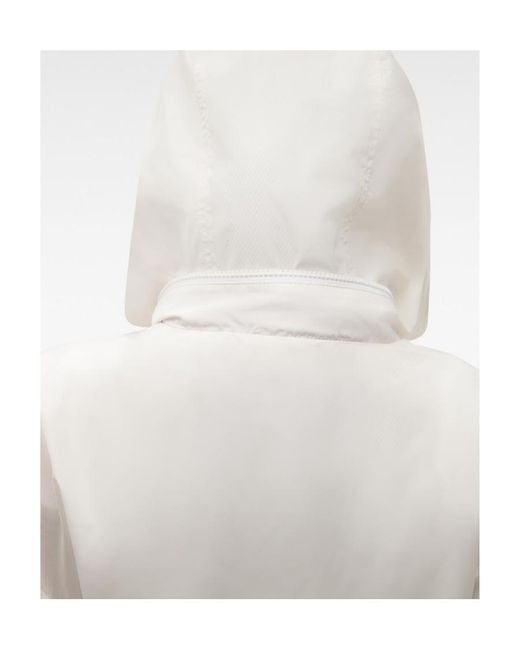 Moose Knuckles White Drawstring Waist Windbreaker
