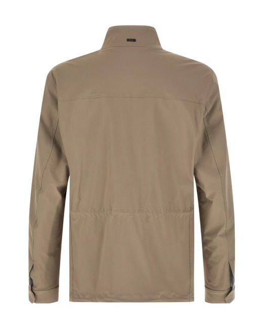 Herno Brown Stretch Field Jacket for men