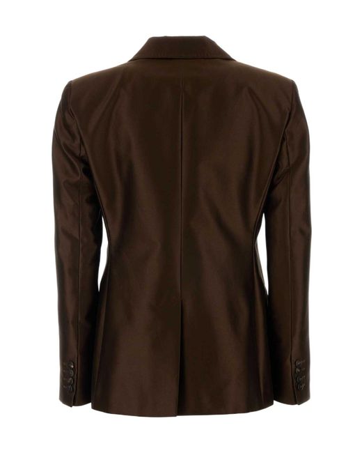 Max Mara Brown Studio Peccati Double-Breasted Blazer