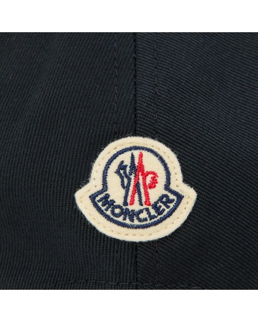 Moncler Black Logo Baseball Cap for men