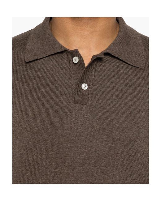 Woolrich Brown Knitted Polo for men