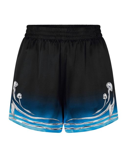 Casablanca Blue Elastic Waist Shorts