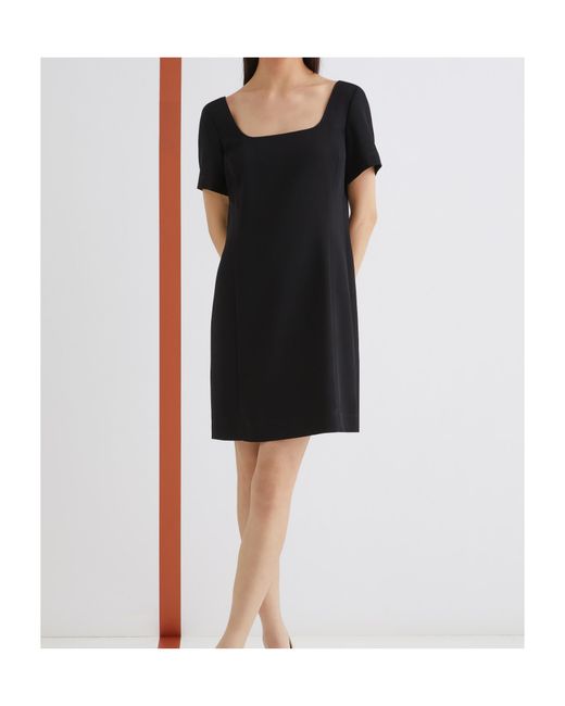 Marella Black Fit-And-Flare Dress