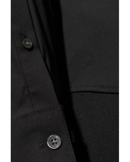 Theory Black Sylvain Cotton Shirt for men