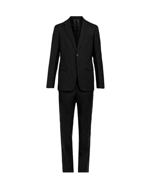 Prada Black Wool And Mohair Single-Breasted Suit for men
