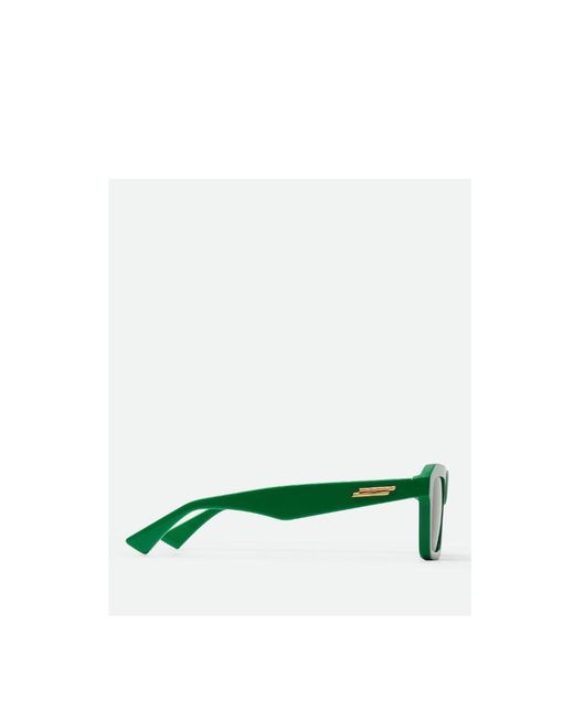 Bottega Veneta Green Eyewear Square Frame Sunglasses for men