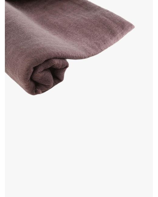 Rick Owens Brown Frayed-Edge Scarf