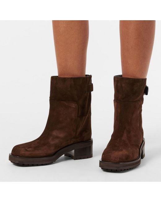 Jimmy Choo Brown Minimalist Fashion Ankle Boots