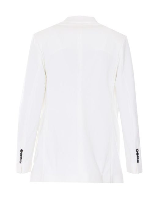 Circolo 1901 White Double-Breasted Blazer