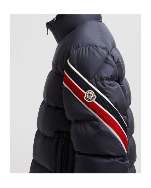Moncler Blue Solayan Zip-Up Short Down Jacket for men