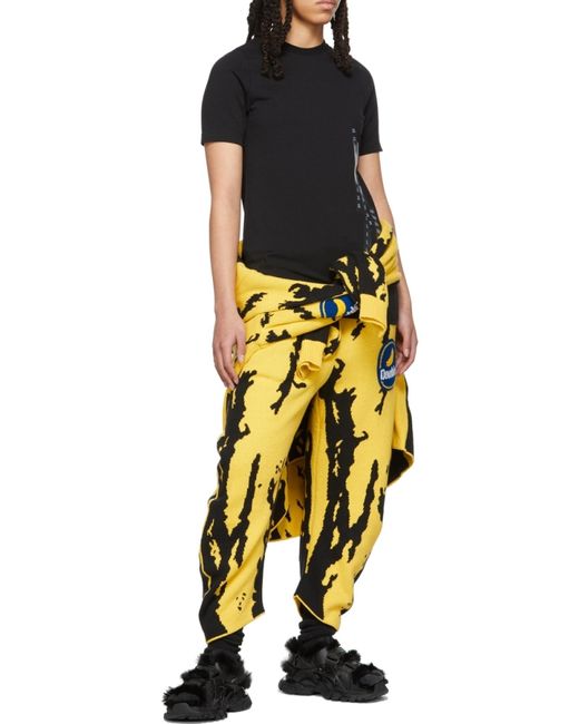 Doublet Black Graphic-Print Short-Sleeve T-Shirt for men