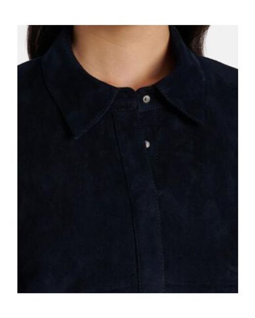 Stouls Blue Becky Suede Shirtdress