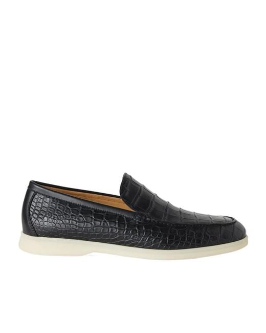 Loro Piana Black Summer Walk Mokasin Shoes for men