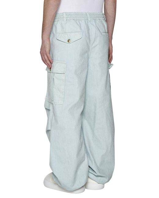 Marni Blue Wide-Leg Cargo Pants for men