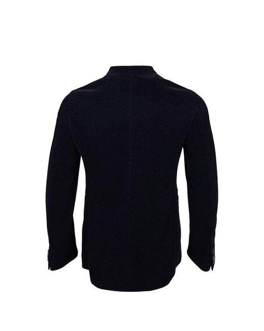 Armani Collezioni Blue Single-Breasted Casual Jacket for men