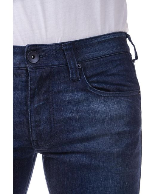 Armani Collezioni Blue Cotton Jeans for men