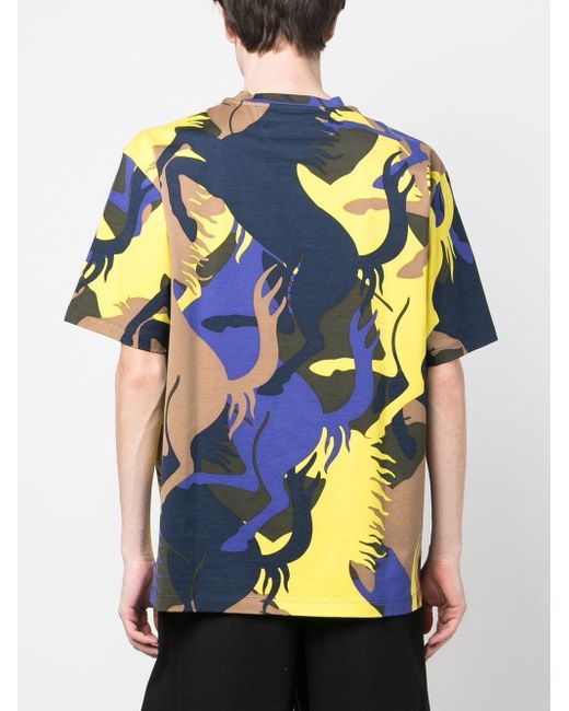 Ferrari Blue Prancing Horse All-Over Print T-Shirt for men