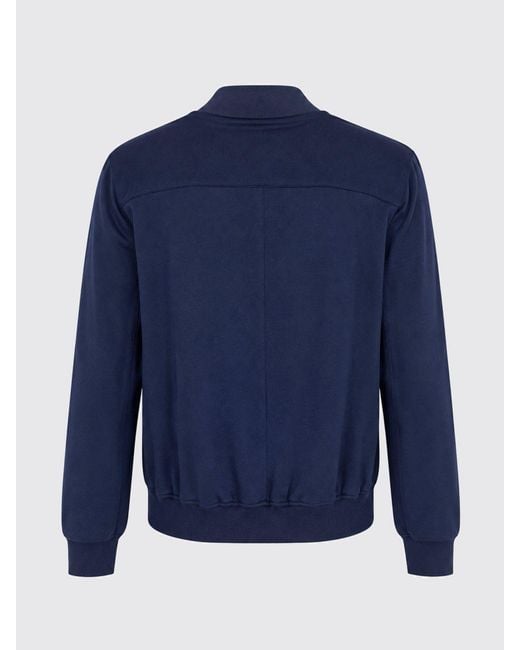 Brunello Cucinelli Blue Zip-Up Bomber Jacket for men
