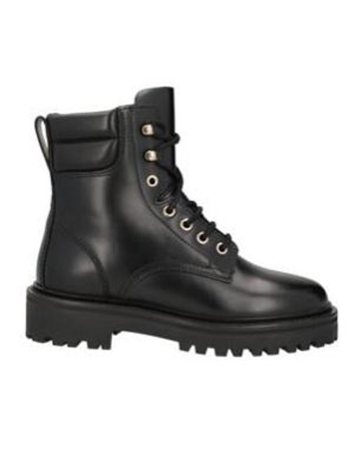 Isabel Marant Black Patent Lace-Up Ankle Boots