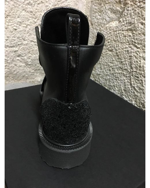 Giuseppe Zanotti Black Kat Glitter Panel Boots