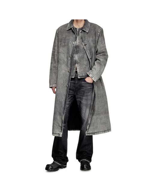 DIESEL Gray Pinstripe Windbreaker for men