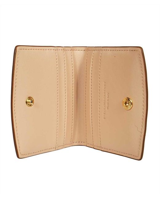 Stella McCartney Natural Logo-Plaque Card Holder