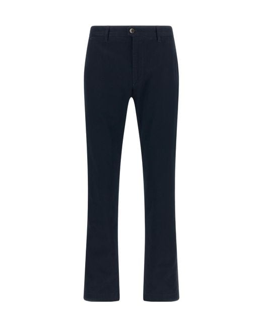 Incotex Blue Straight-Leg Casual Trousers for men