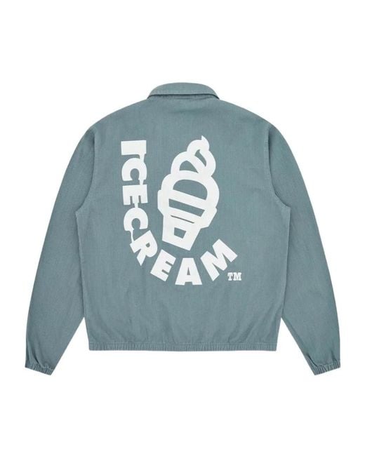 ICECREAM Blue Collared Casual Jacket for men