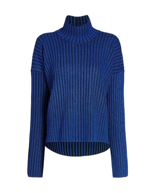 Proenza Schouler Blue Elysia Ladder Stripe Sweater