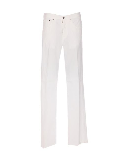 Dondup White Straight Leg Pants