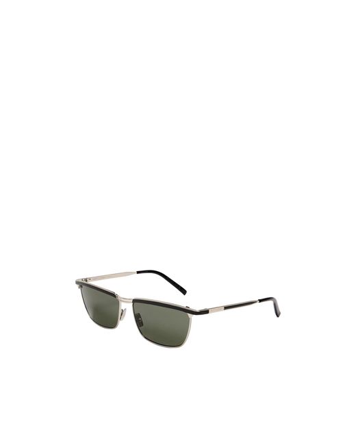 Saint Laurent White Rectangle Sunglasses for men