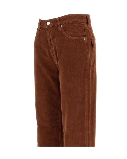 Haikure Brown Korea Velvet Pier Condury Trousers